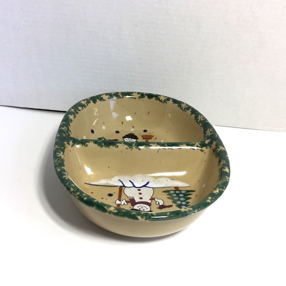 ABC XMas Snowman Divided Serving Dish - Picture 5 of 11